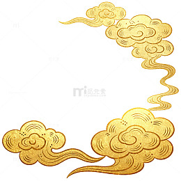 金色祥云图案设计元素