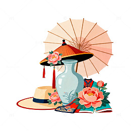 东方传统元素插画设计素材