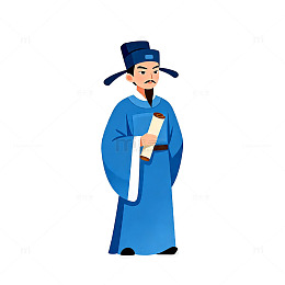 古风文人卷轴插画