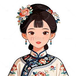 古风女性插画设计素材