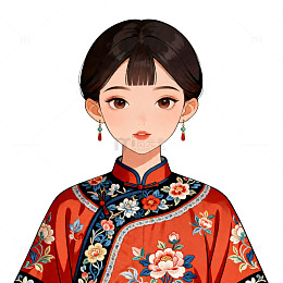 传统中国风女性插画