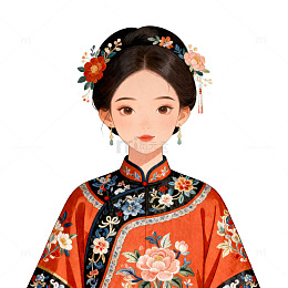 古风女性插画服饰设计素材