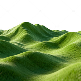 绿意山丘风光图