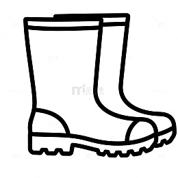 简笔画雨靴矢量素材