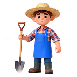 卡通农夫形象设计素材