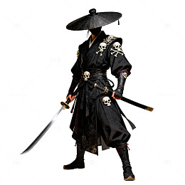 暗黑风格武士角色设计素材