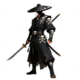 武士装束插画设计素材