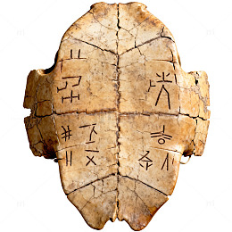 甲骨文龟甲刻字历史文物