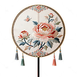 刺绣团扇传统工艺品