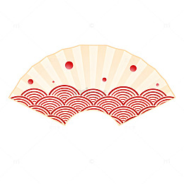 东方风情折扇图案设计
