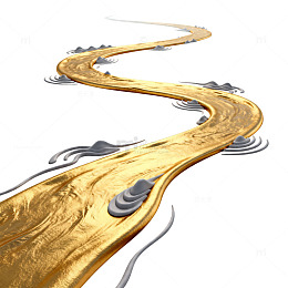 金流蜿蜒艺术构图