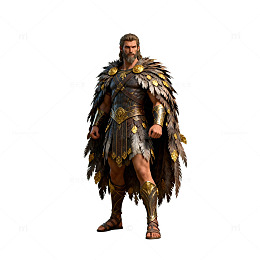 古代战士形象游戏角色设计图