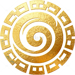 金色螺旋几何图案设计