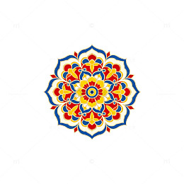 彩色几何花纹装饰图案
