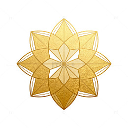 金色几何花纹图案设计元素