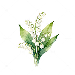 水彩风铃花插画设计素材