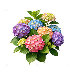 绣球花盆栽花卉装饰素材