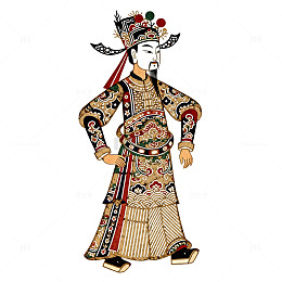 传统戏剧人物皮影画