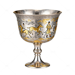 古典金属杯饰图样