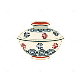 传统花纹陶瓷罐图案设计