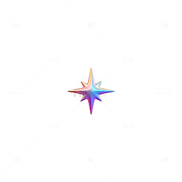 彩虹星光装饰图案设计素材