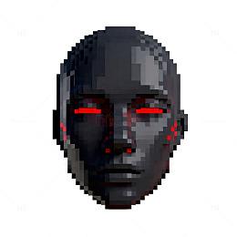 像素风格神秘人物头像