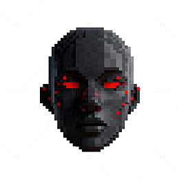 像素风格暗黑人物头像艺术图片