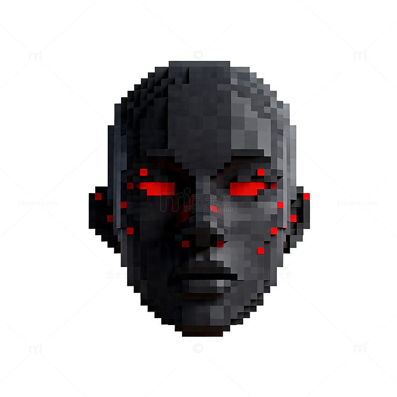 像素风格暗黑人物头像艺术图片