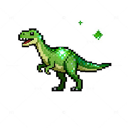 像素恐龙插画设计元素