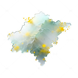 水彩风格地图装饰图案