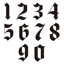 数字哥特欧式字体
