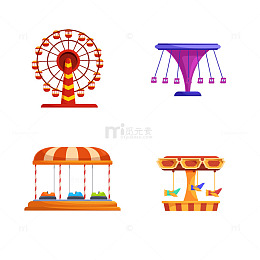 儿童游乐园幼儿园游戏设施元素