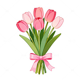 郁金香插画装饰图案
