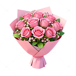 粉色玫瑰花束鲜花礼品