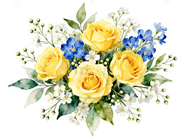 水彩花卉装饰画