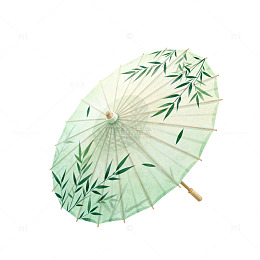 竹叶图案传统油纸伞
