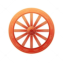 复古风格车轮图案设计元素
