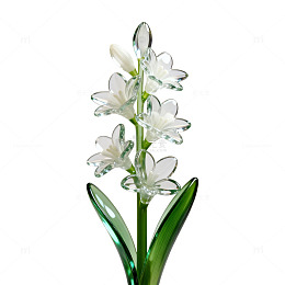 玻璃花艺白色花朵装饰品