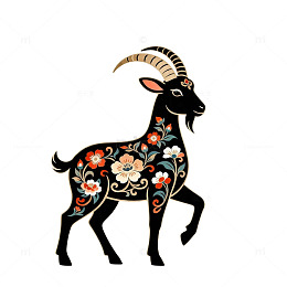 装饰山羊插画素材