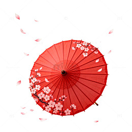 和风樱花伞片