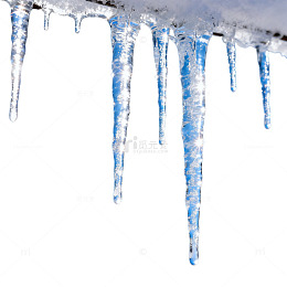 冰柱蓝天冰雪景观