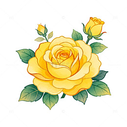 黄色玫瑰花插图