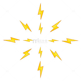 闪电效果图案设计素材