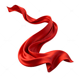 红色绸带飘扬艺术图片