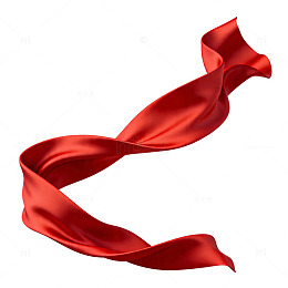 飘逸红绸缎布料素材