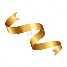 金色丝带装饰素材