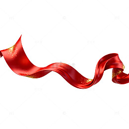红色丝带飘带装饰设计元素