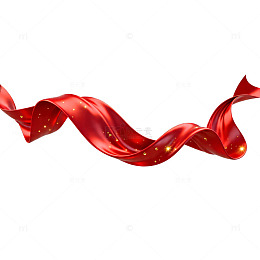 红绸飘带装饰图案