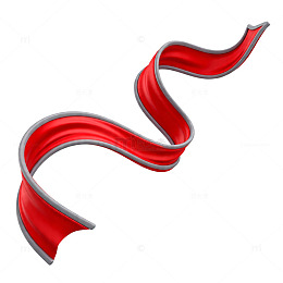 红色丝带飘带矢量设计素材