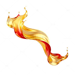金色液体流动艺术效果